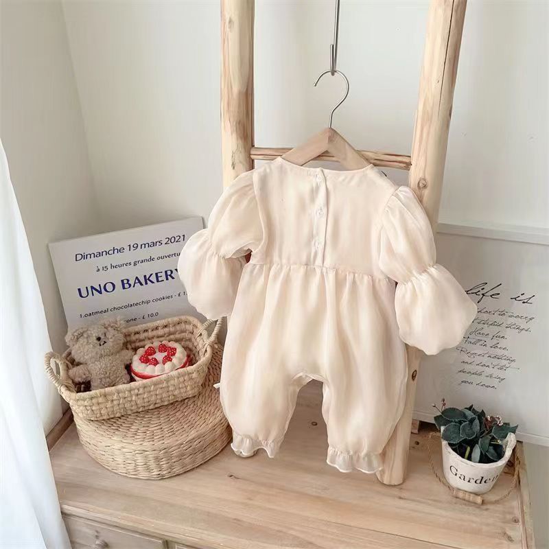Leather Jacket Attached Silky Look Soft Romper