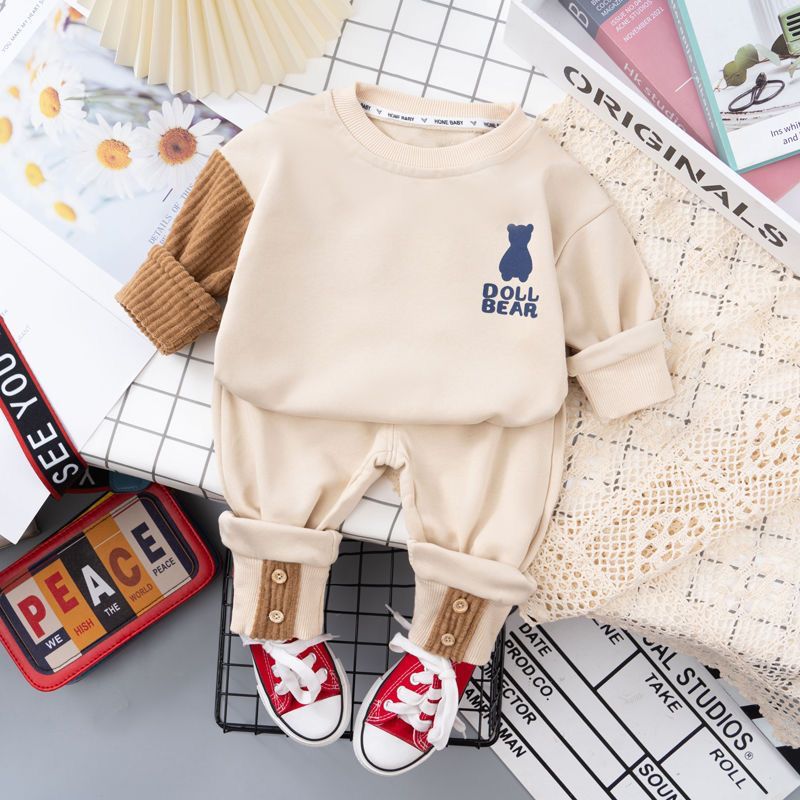 2 PC BEIGE COLOUR BOY SET