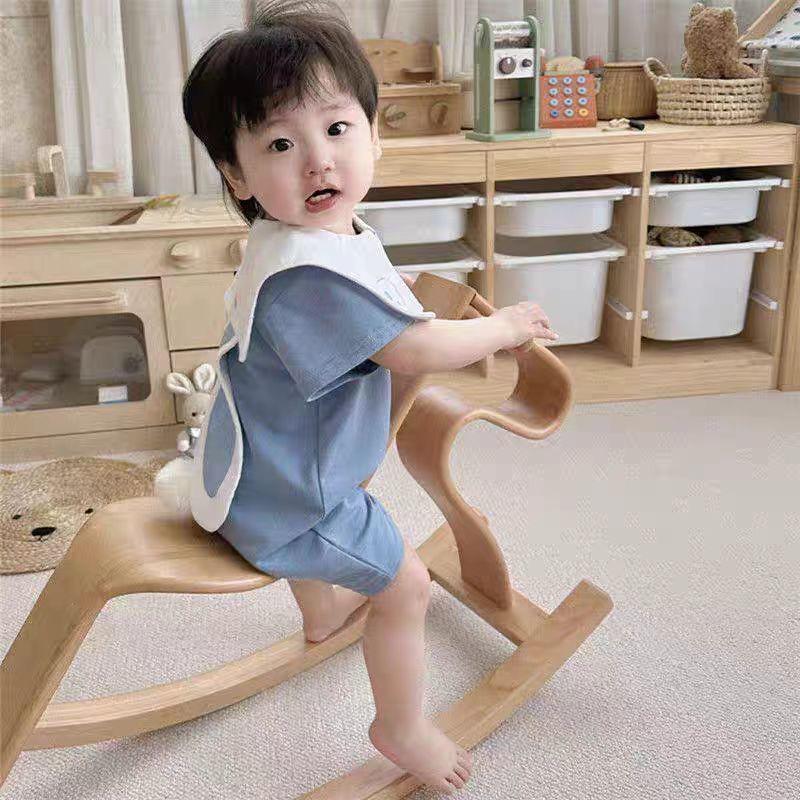 cotton Cute Romper with Pom-pom at the back