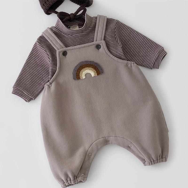 2 PC set Stripe T shirt with Dungree