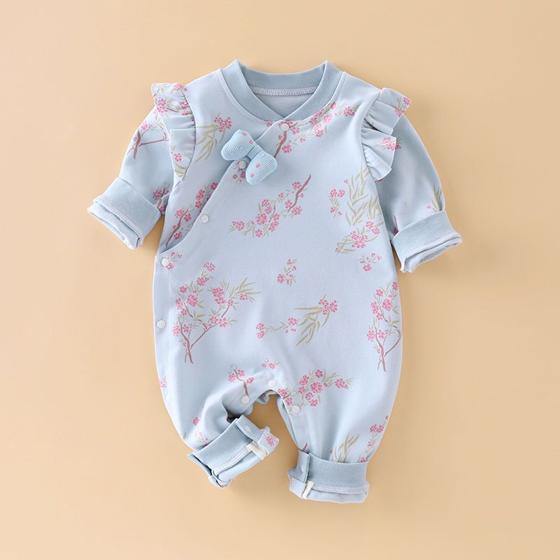 ELEGANT FLORAL PASTEL ROMPER