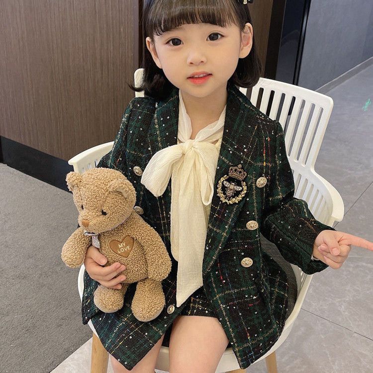 2 pc set coat and skirt with short divider
