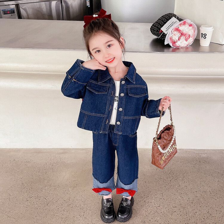 Denim Bow 2 pc set