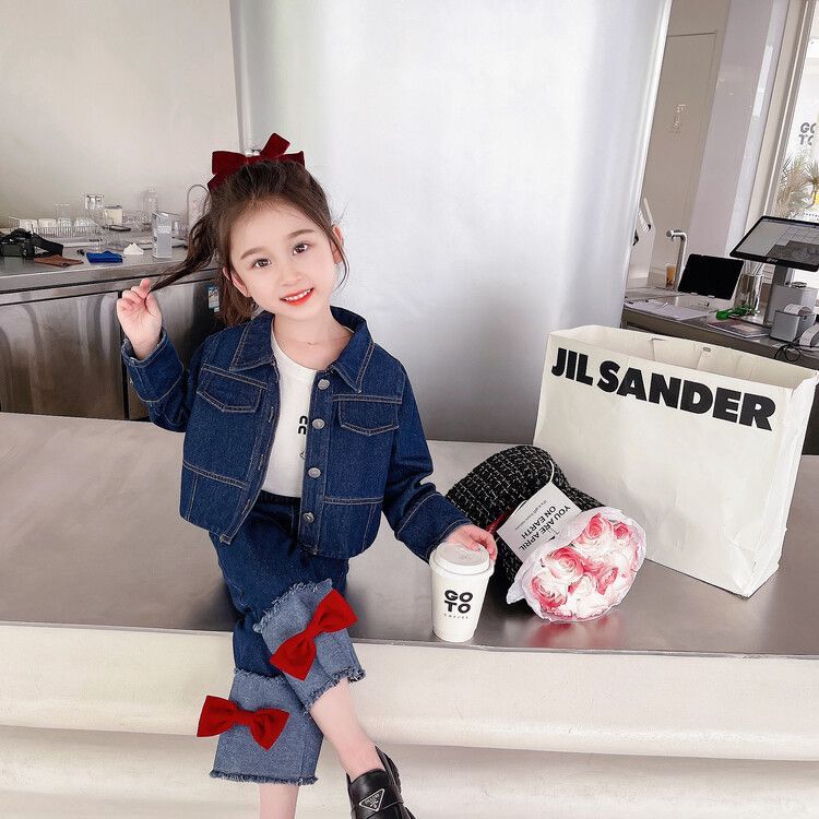 Denim Bow 2 pc set