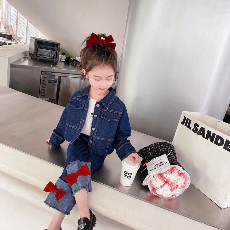 Denim Bow 2 pc set
