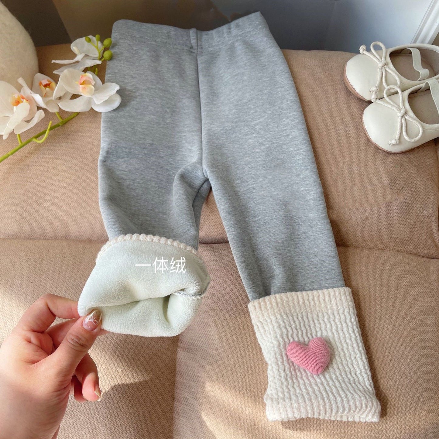 cute little heart 2 pc warm set for kids