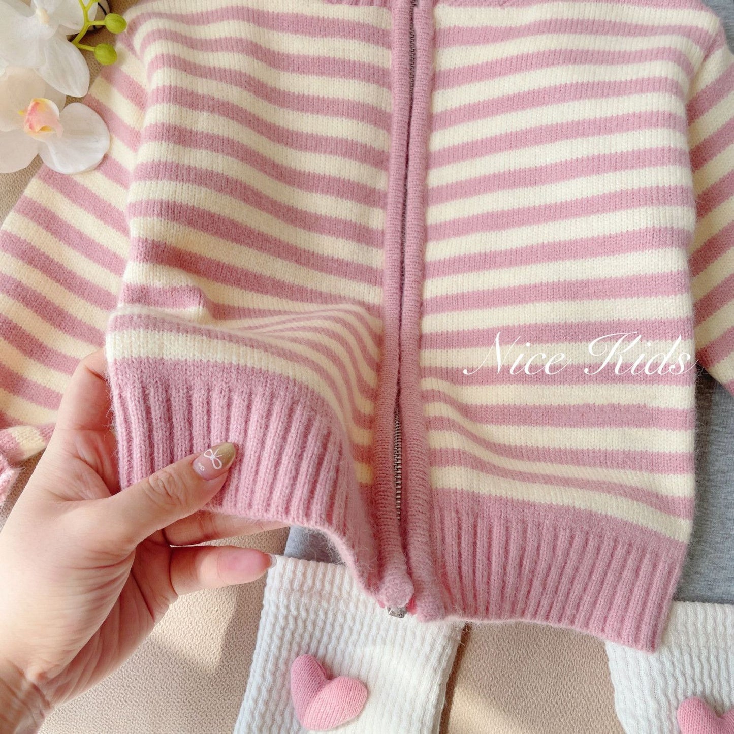 cute little heart 2 pc warm set for kids