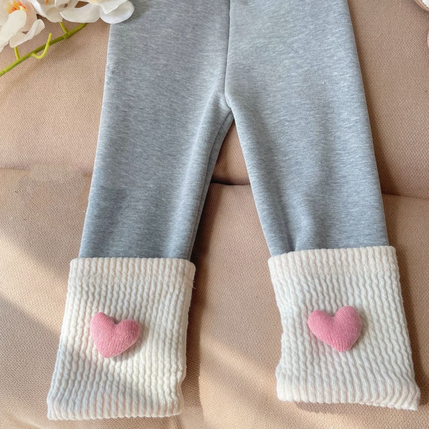 cute little heart 2 pc warm set for kids