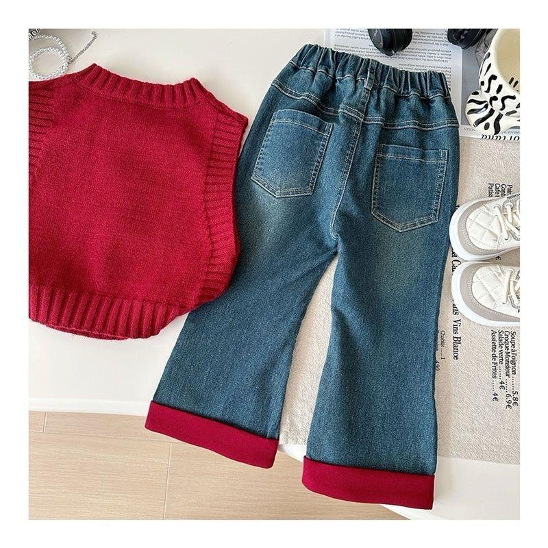 3 pc red bow sweater