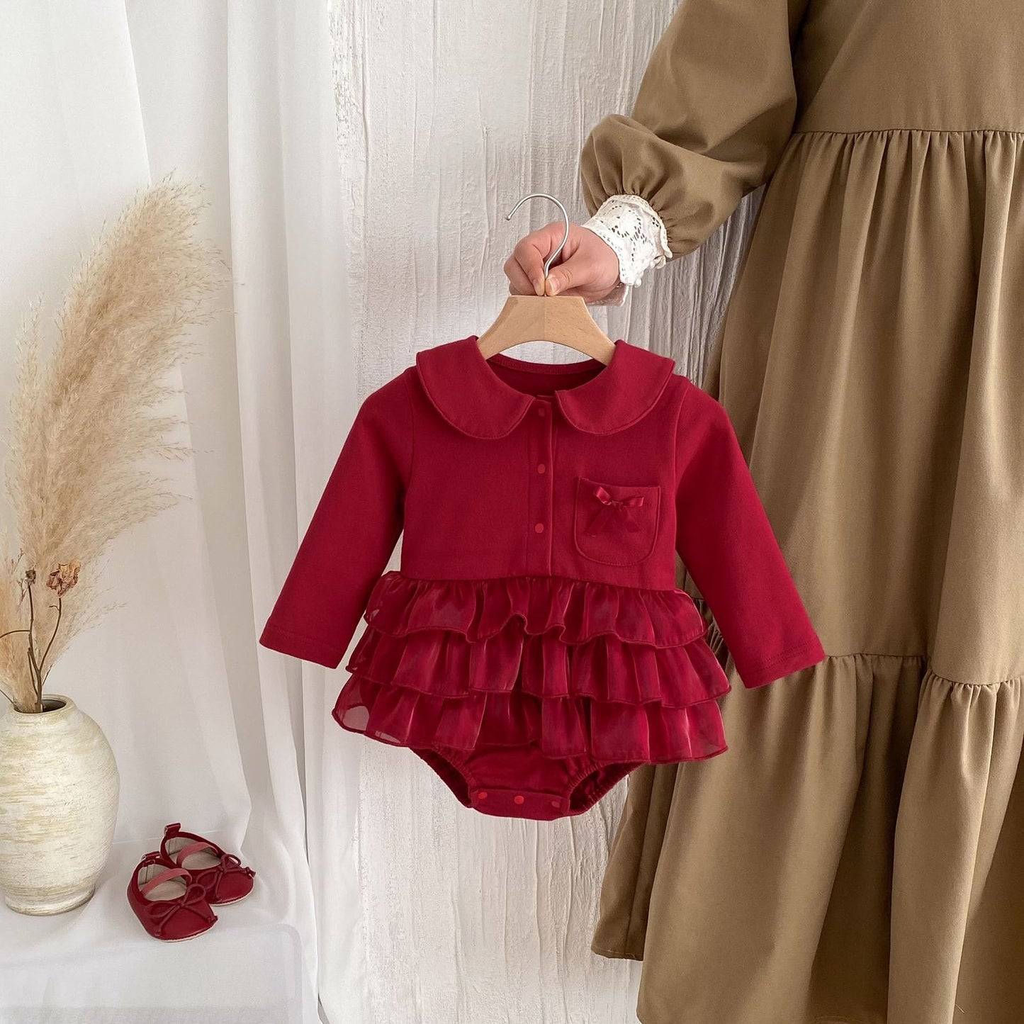 Elegant winter romper frock