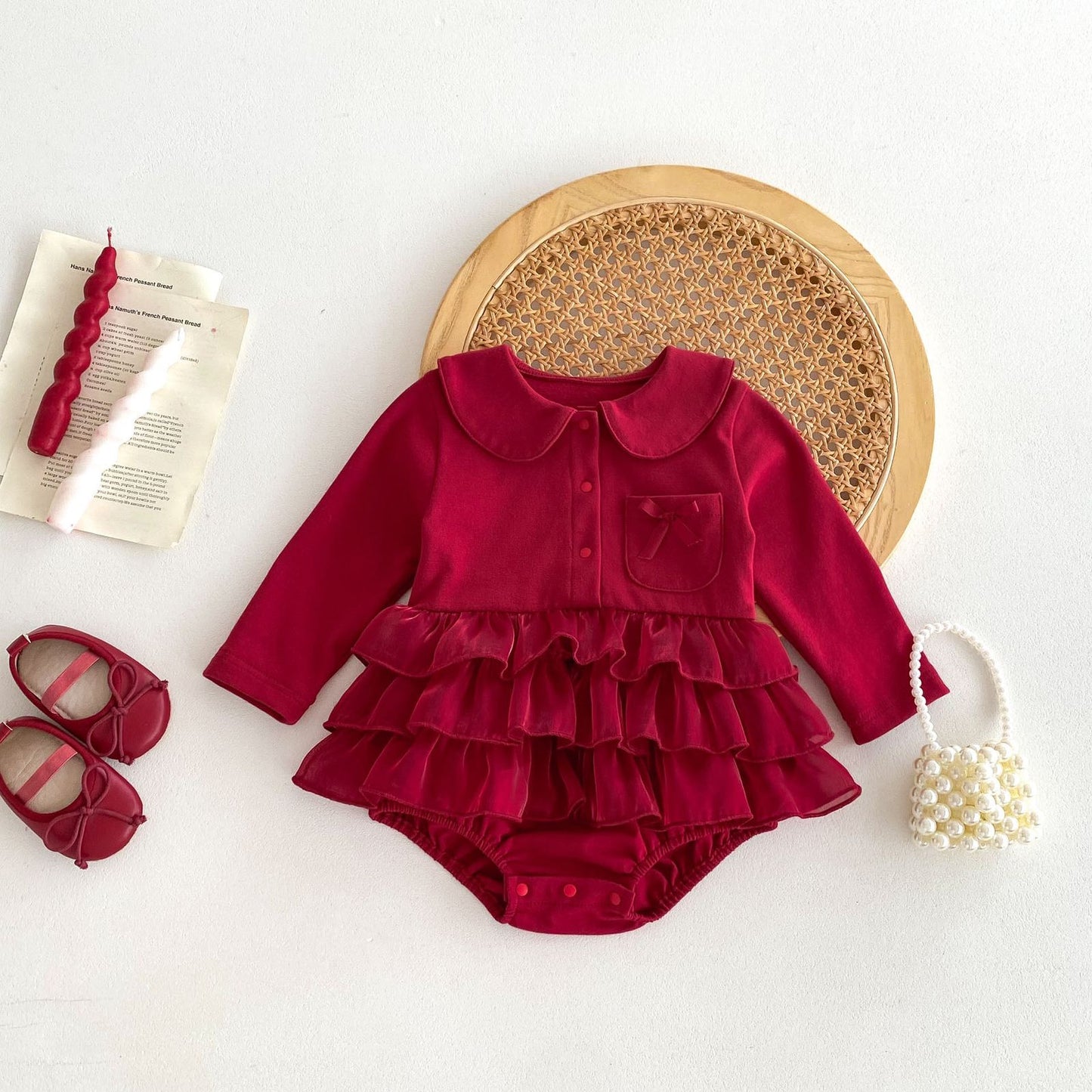 Elegant winter romper frock