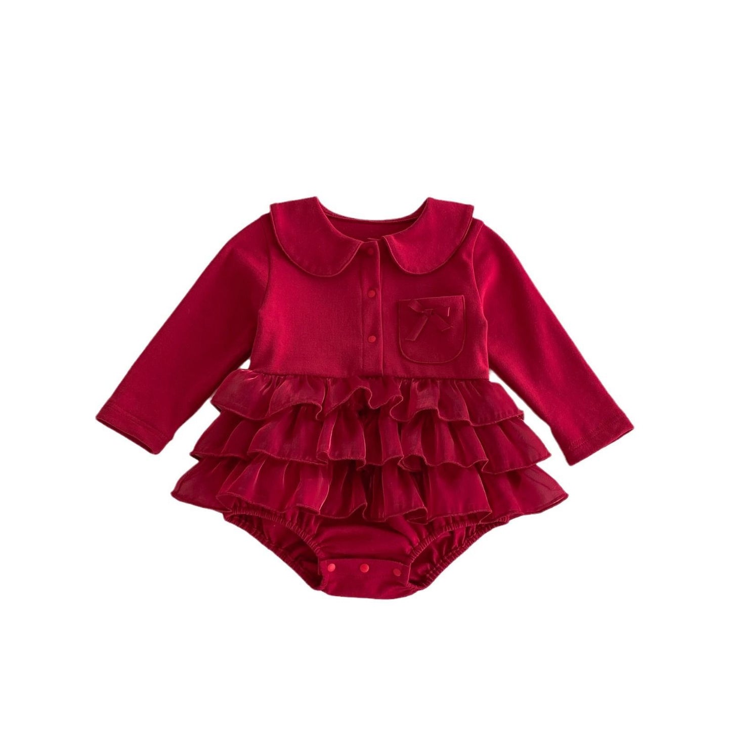 Elegant winter romper frock