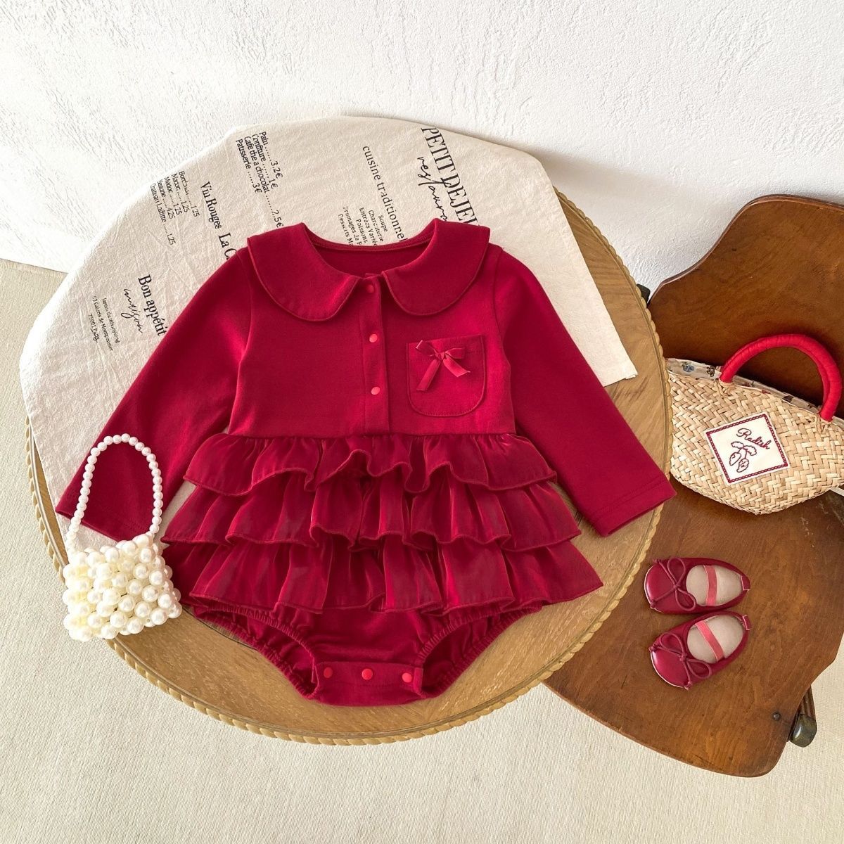 Elegant winter romper frock