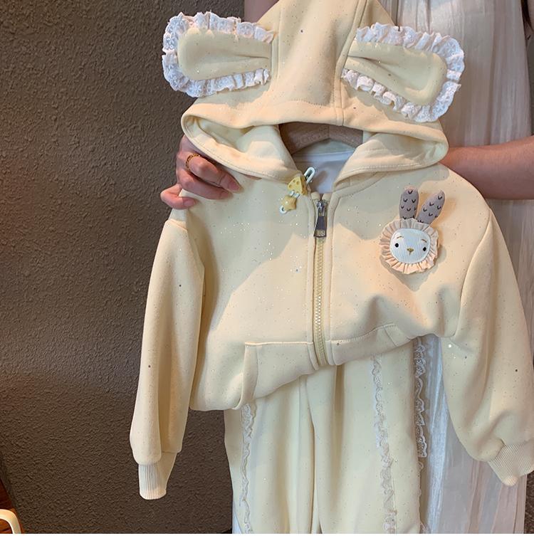 Charming 2 pc bunny Ear track suit