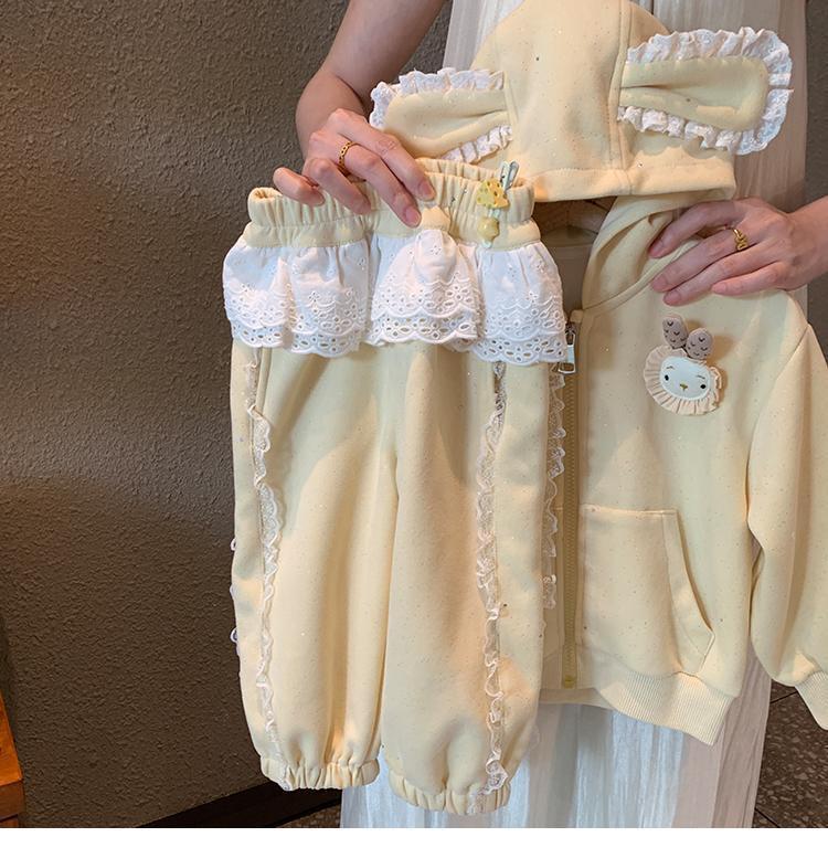 Charming 2 pc bunny Ear track suit