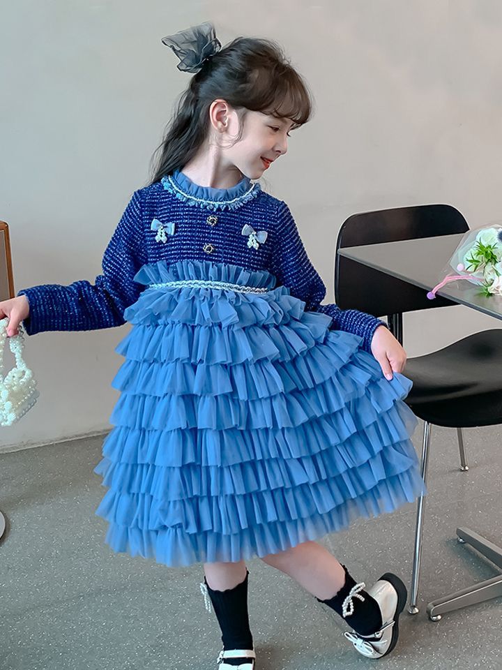 Elegant twill frill Frock soft fabric