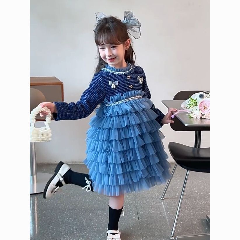 Elegant twill frill Frock soft fabric