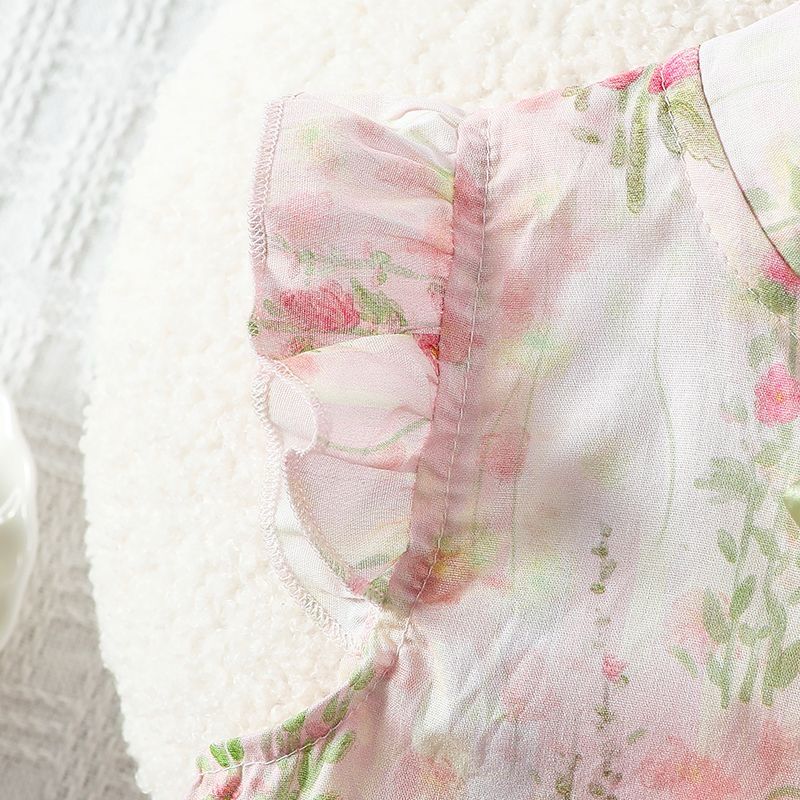 Tulip Garden Baby Romper (Pink)