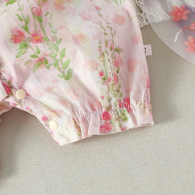 Tulip Garden Baby Romper (Pink)