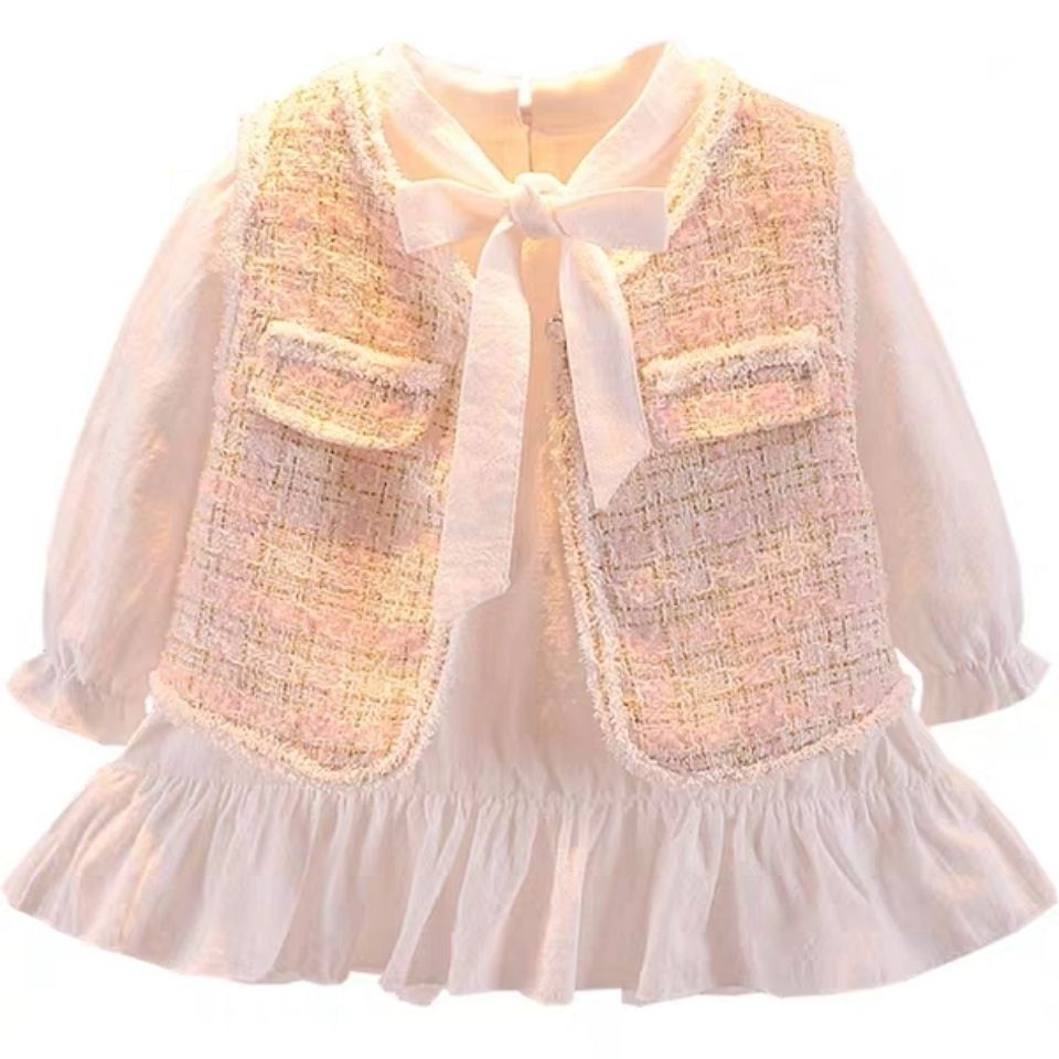 Soft Tweed look Jacket with Frock