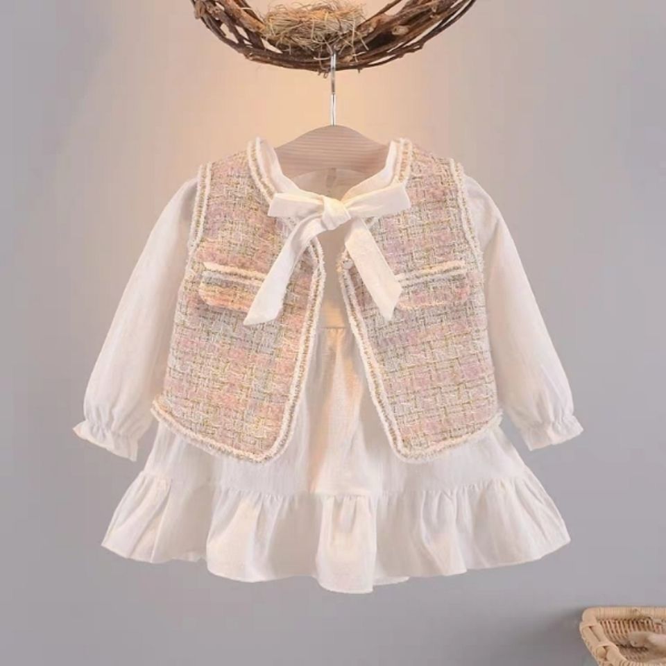 Soft Tweed look Jacket with Frock