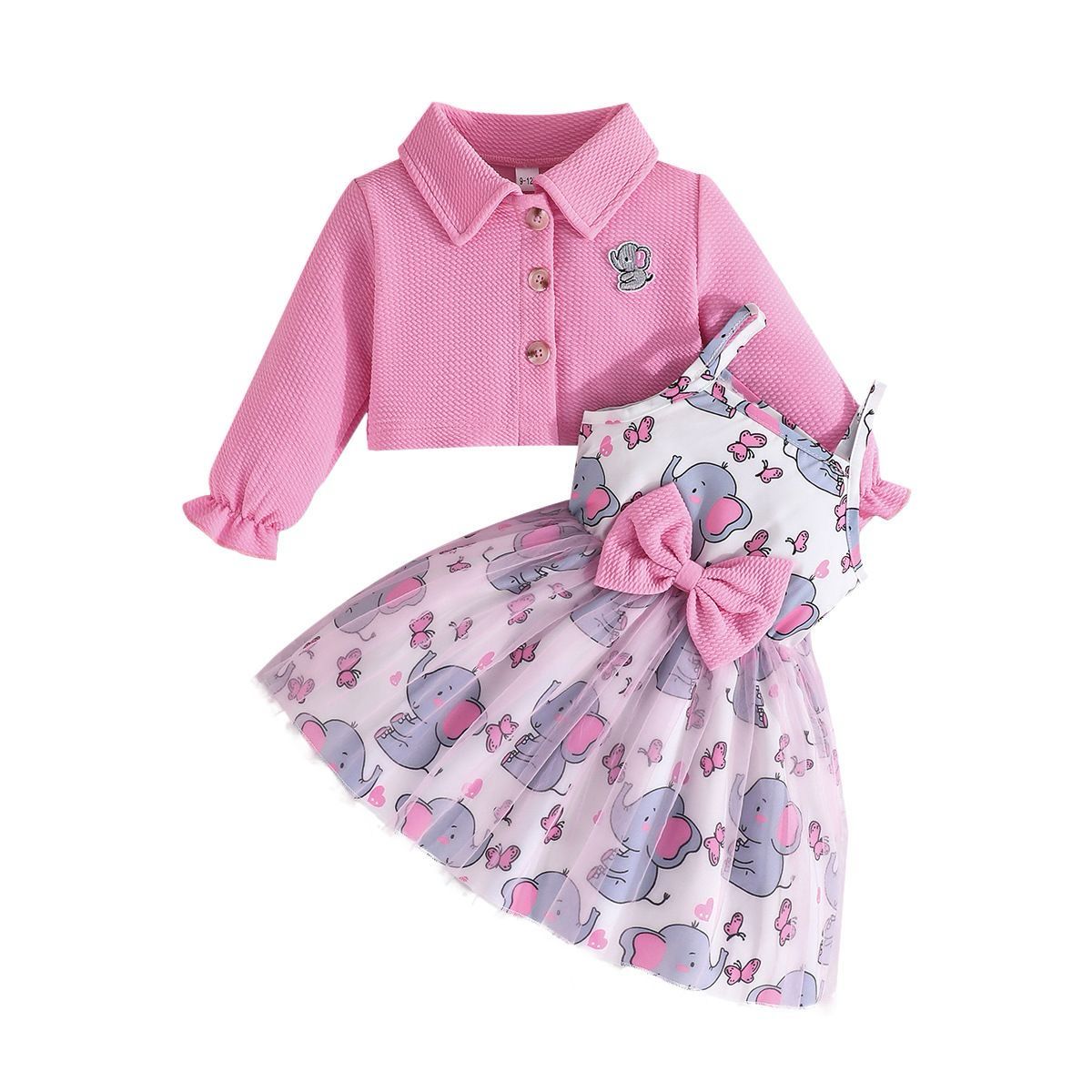 2 pc cute elephant Frock set