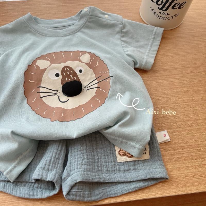 Lion Cotton short Set