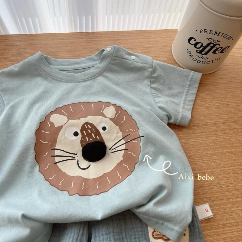 Lion Cotton short Set