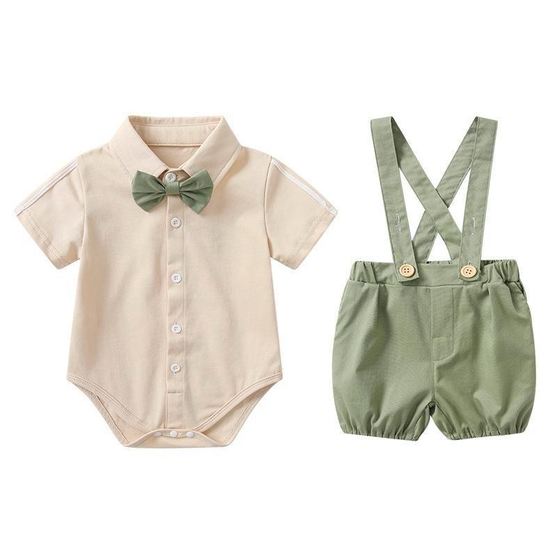 Dungaree 2 pc set with Bow tie
