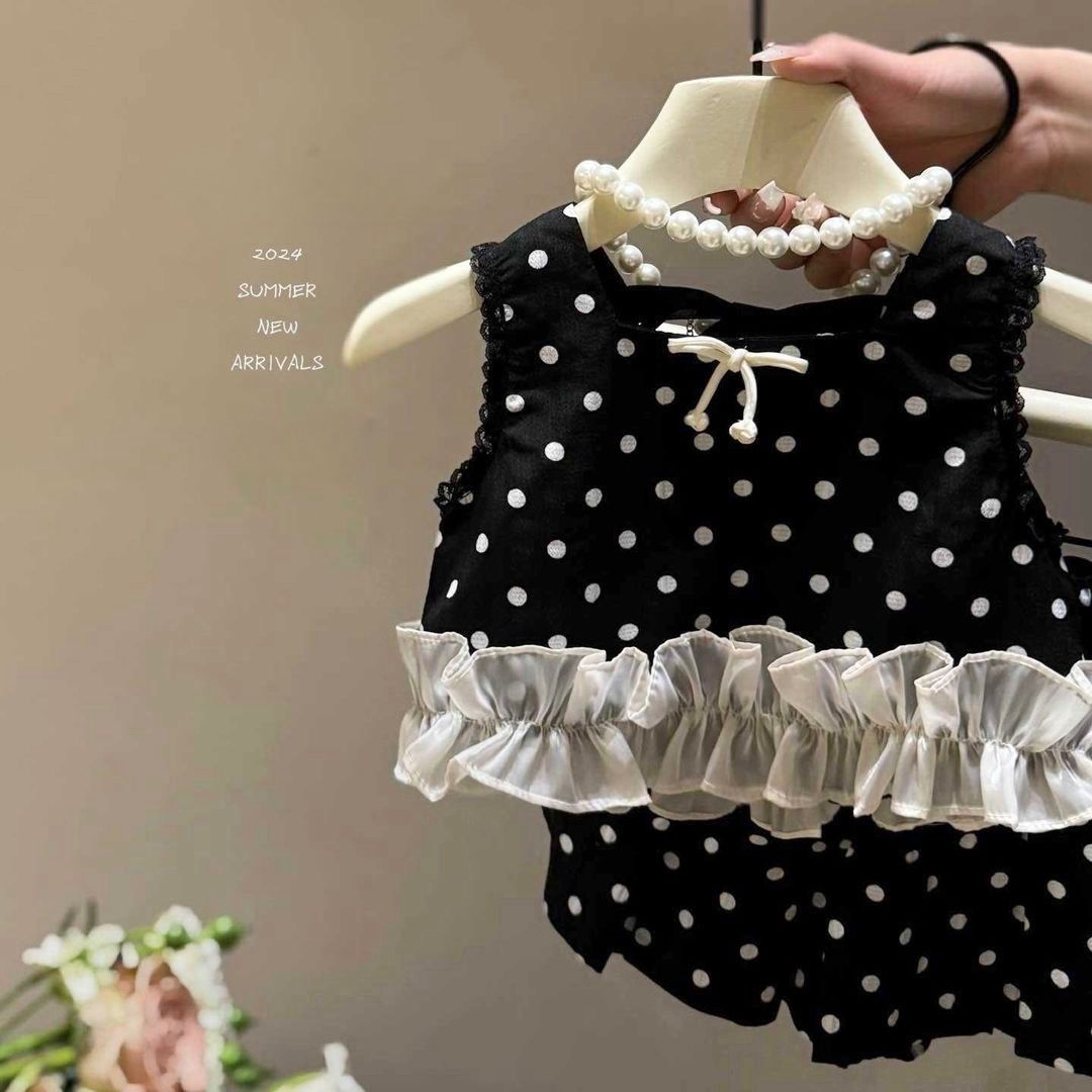 Polka Dot top and skirt short divider