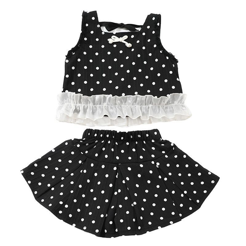 Polka Dot top and skirt short divider