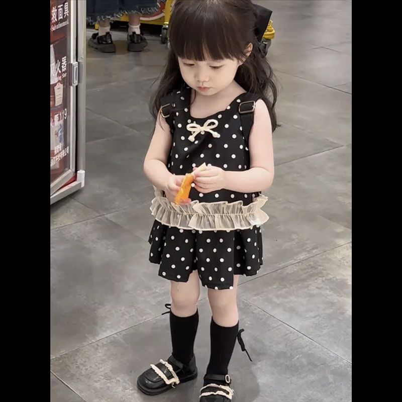 Polka Dot top and skirt short divider