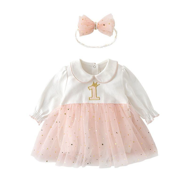 1st Birthday Party dress with Hairband