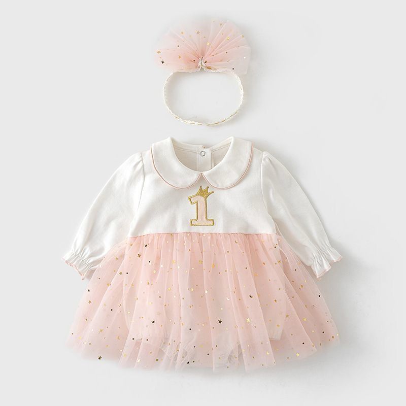 1st Birthday Party dress with Hairband