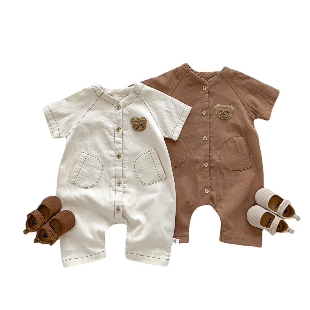 Teddy Elegant Romper (Beige)