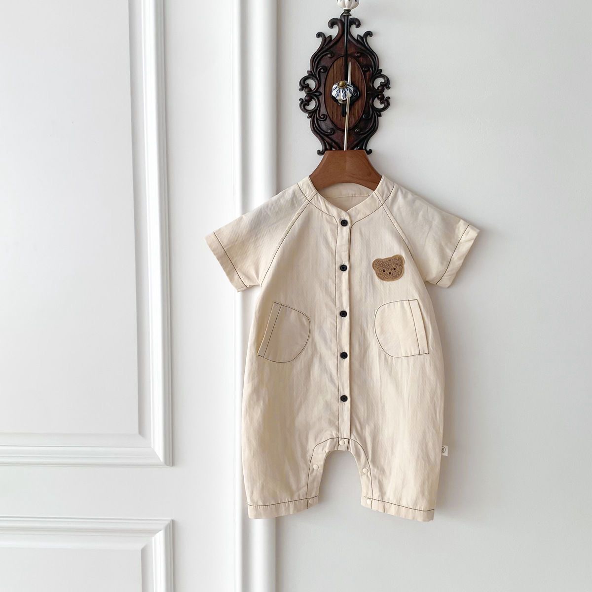 Teddy Elegant Romper (Beige)