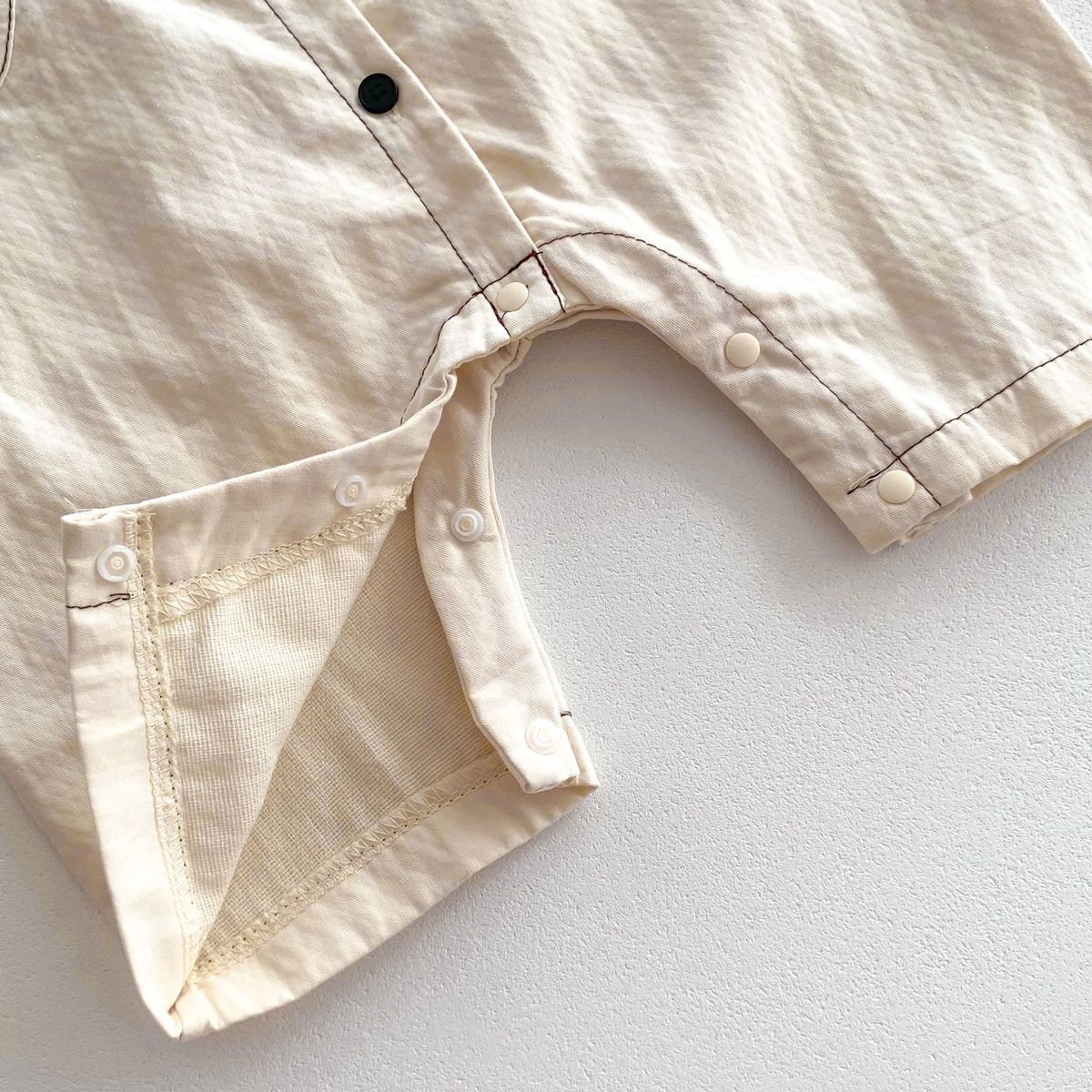 Teddy Elegant Romper (Beige)