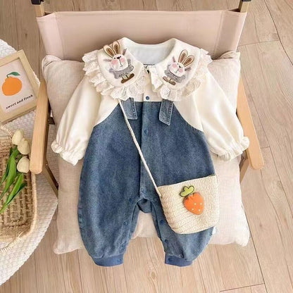Denim Charm Romper