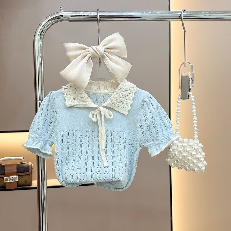 Skirt and Cotton Knitted Shirt