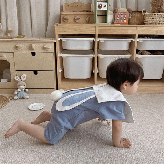 cotton Cute Romper with Pom-pom at the back