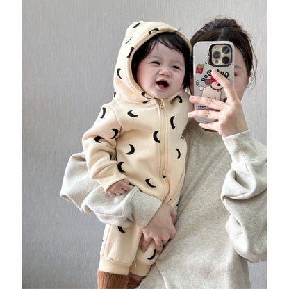 Moon Print Cosy Winter Romper