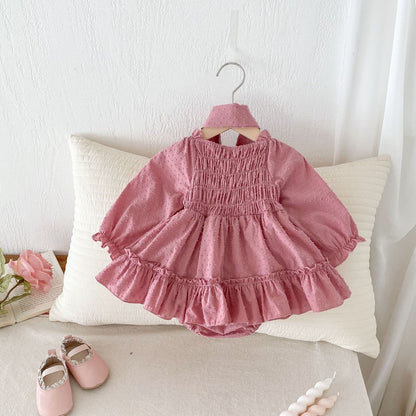 Cotton Baby Girl Frock with Open Hairband