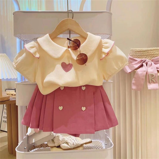2 Pc skirt top set for girl