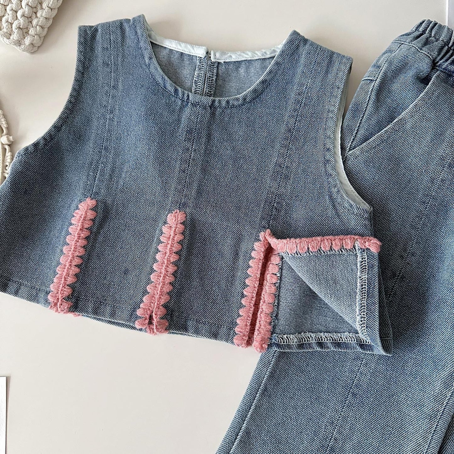 3 pc denim set (very Soft)