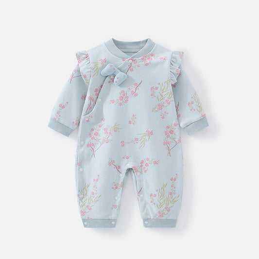 ELEGANT FLORAL PASTEL ROMPER