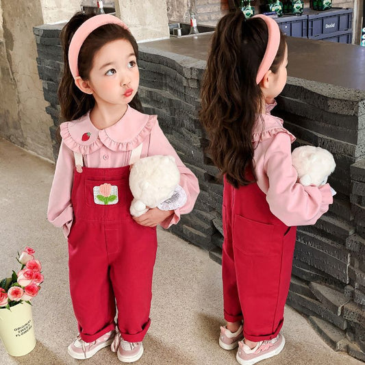 Cute dungaree 2 pc set (very soft and amazing fabric)