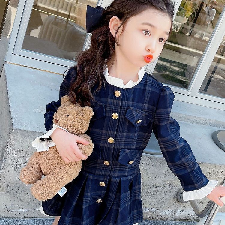 Checks 1 pc set frock skirt style