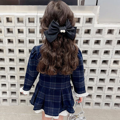 Checks 1 pc set frock skirt style