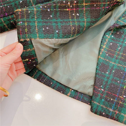 2 pc set coat and skirt with short divider