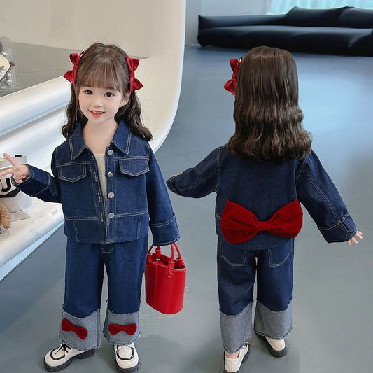 Denim Bow 2 pc set
